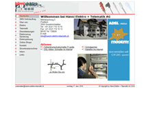 Tablet Screenshot of haenni-elektro-telematik.ch